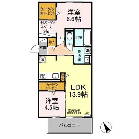 メルヴェイユ佐古木の物件間取画像